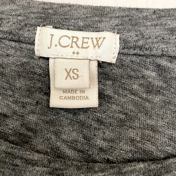 J CREW GRAY STRIPE SLEEVE TEE - Picture 4 of 5